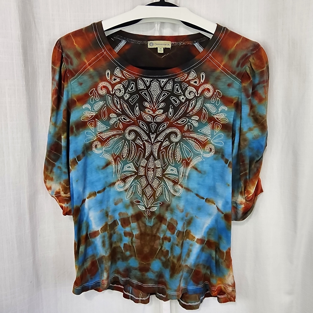 Democracy Multicolor Tie-Dye Top